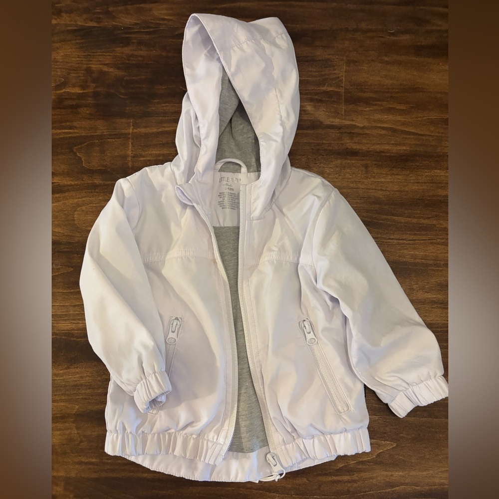 Little Bipsy White Hooded Raincoat